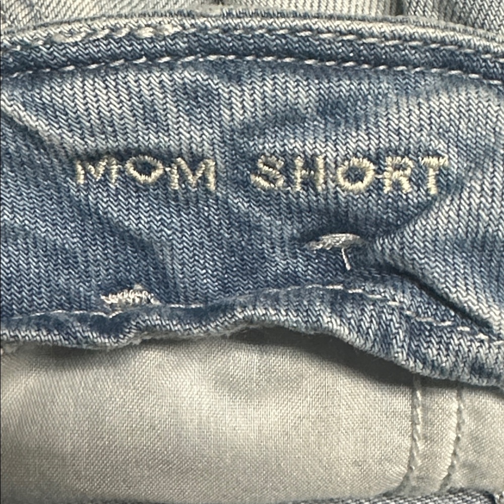 AEO Mom Short Button Fly Paperbag Waist Denim Shorts Blue Light Wash 8‎ - Picture 9 of 11